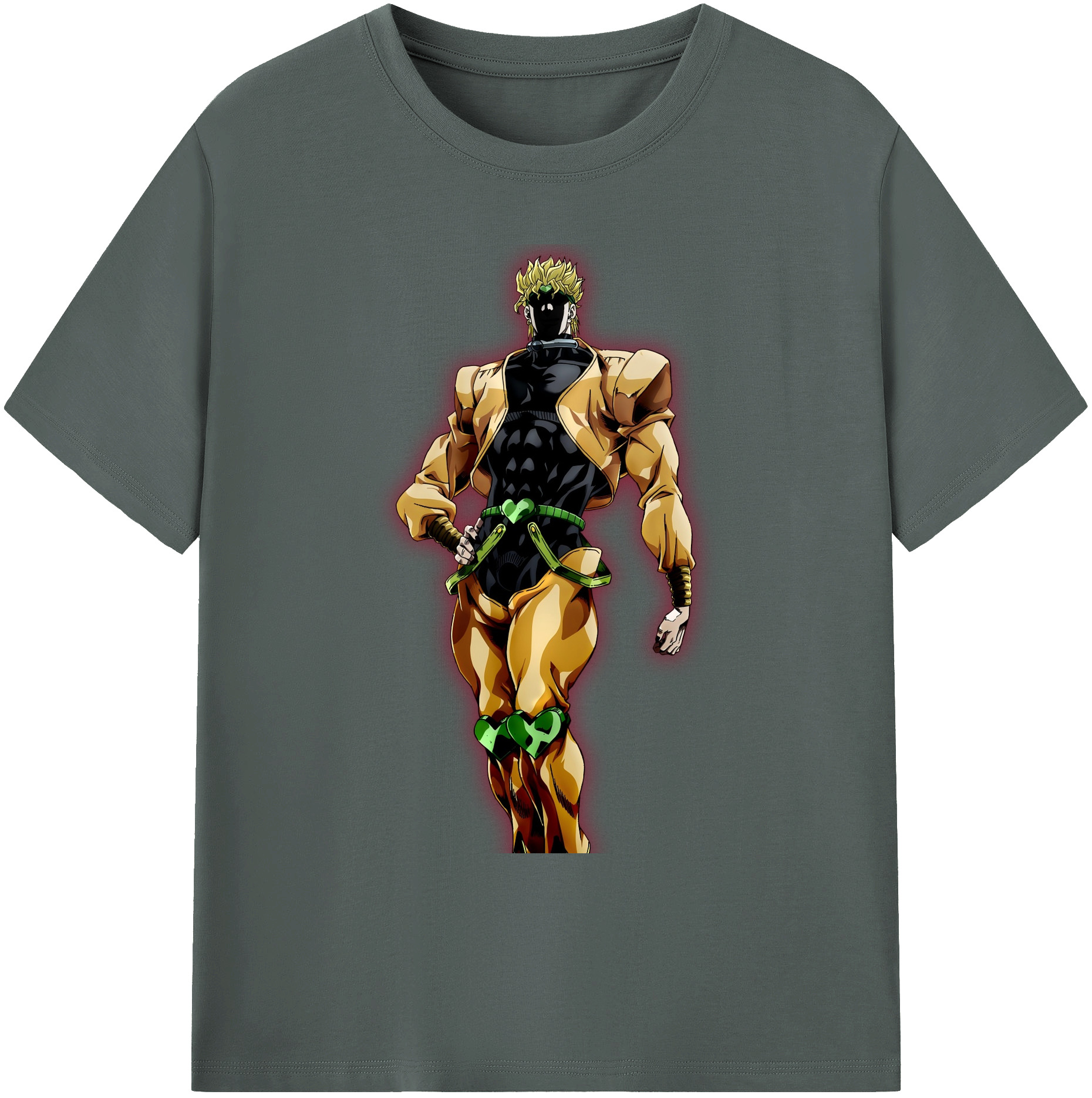 （画像用） ジョジョの奇妙な冒険 ディオ?ブランドー JoJo's Bizarre Adventure Dio Brando 綿100％ メンズ半袖Tシャツ｜肌触りやわらか＆通気性